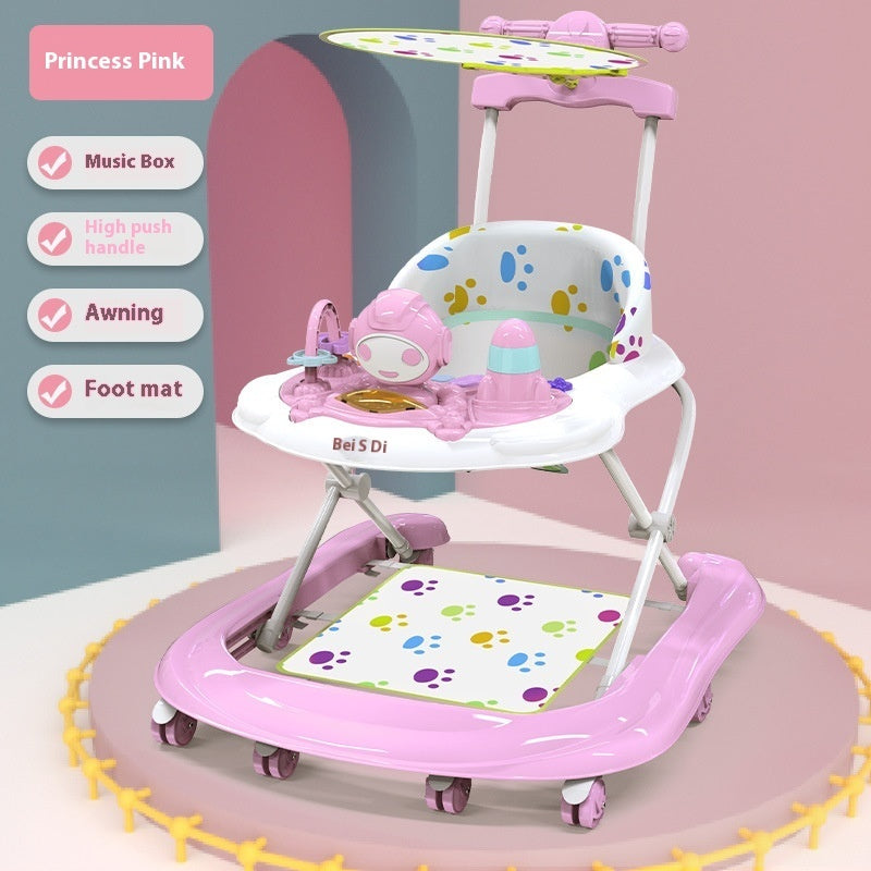 Baby Walker – Multi-functional Hand Push, Anti-O-Leg, Anti-Flip, Convertible Sit & Play