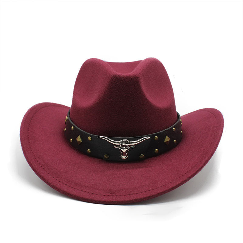 Polyester Retro Jazz Western Cowboy Hat – Vintage Style