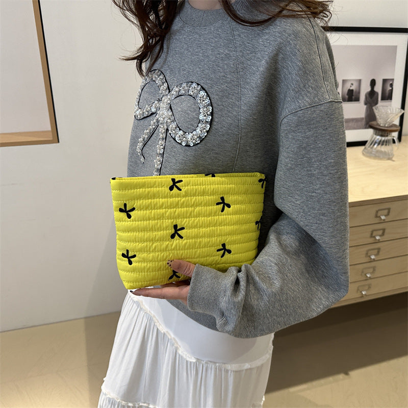 Oxford Cloth Butterfly Print Clutch For Women | حقيبة نسائية قماش أوكسفورد بطبعة فراشة