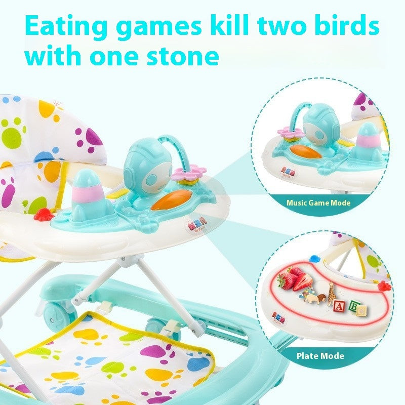 Baby Walker – Multi-functional Hand Push, Anti-O-Leg, Anti-Flip, Convertible Sit & Play