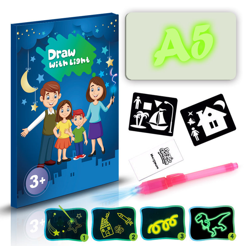 3D Magic Educational Drawing Pad – Kids Sketch Board with 8 Light Effects & Puzzle Fun
