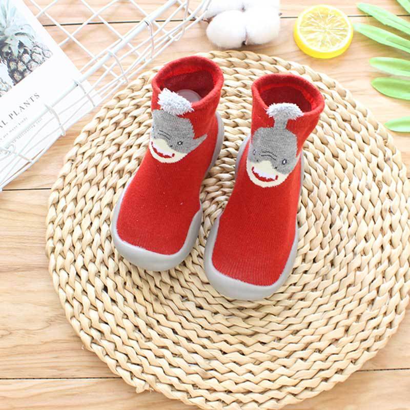 Baby Non-Slip Cotton Floor Socks – Soft Walking Shoes with Cute Animal Designs