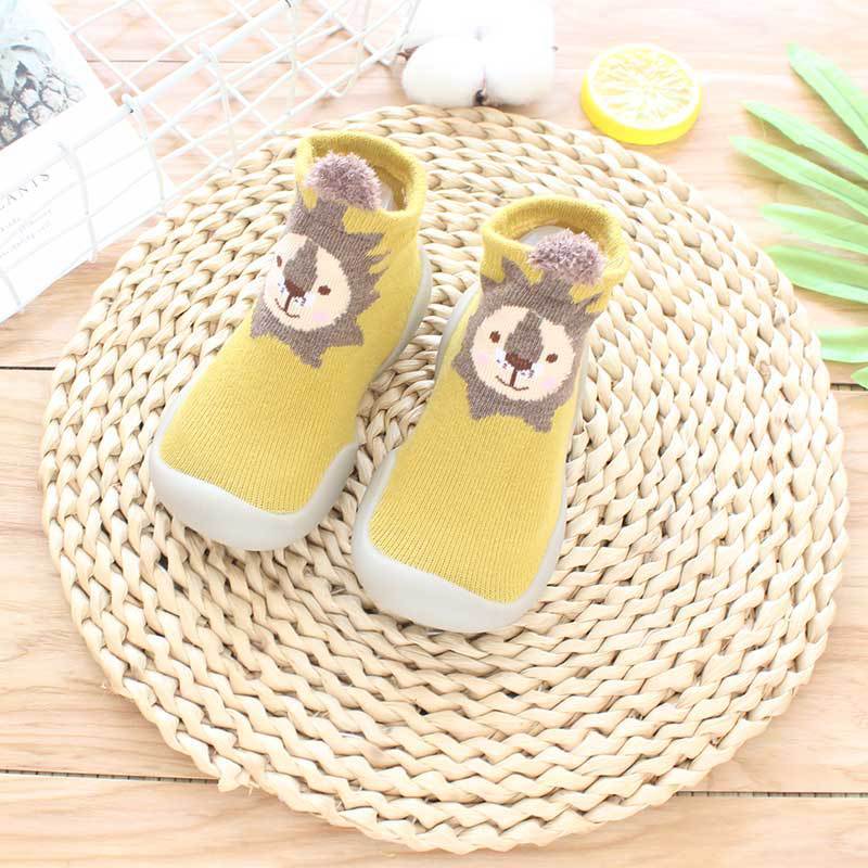 Baby Non-Slip Cotton Floor Socks – Soft Walking Shoes with Cute Animal Designs