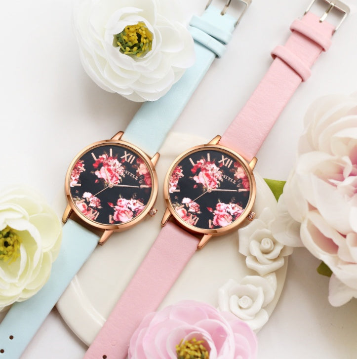 Luxury Rose Gold Women’s Quartz Watch with Leather Strap