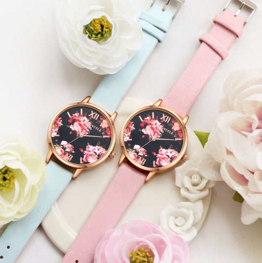 Luxury Rose Gold Women’s Quartz Watch with Leather Strap