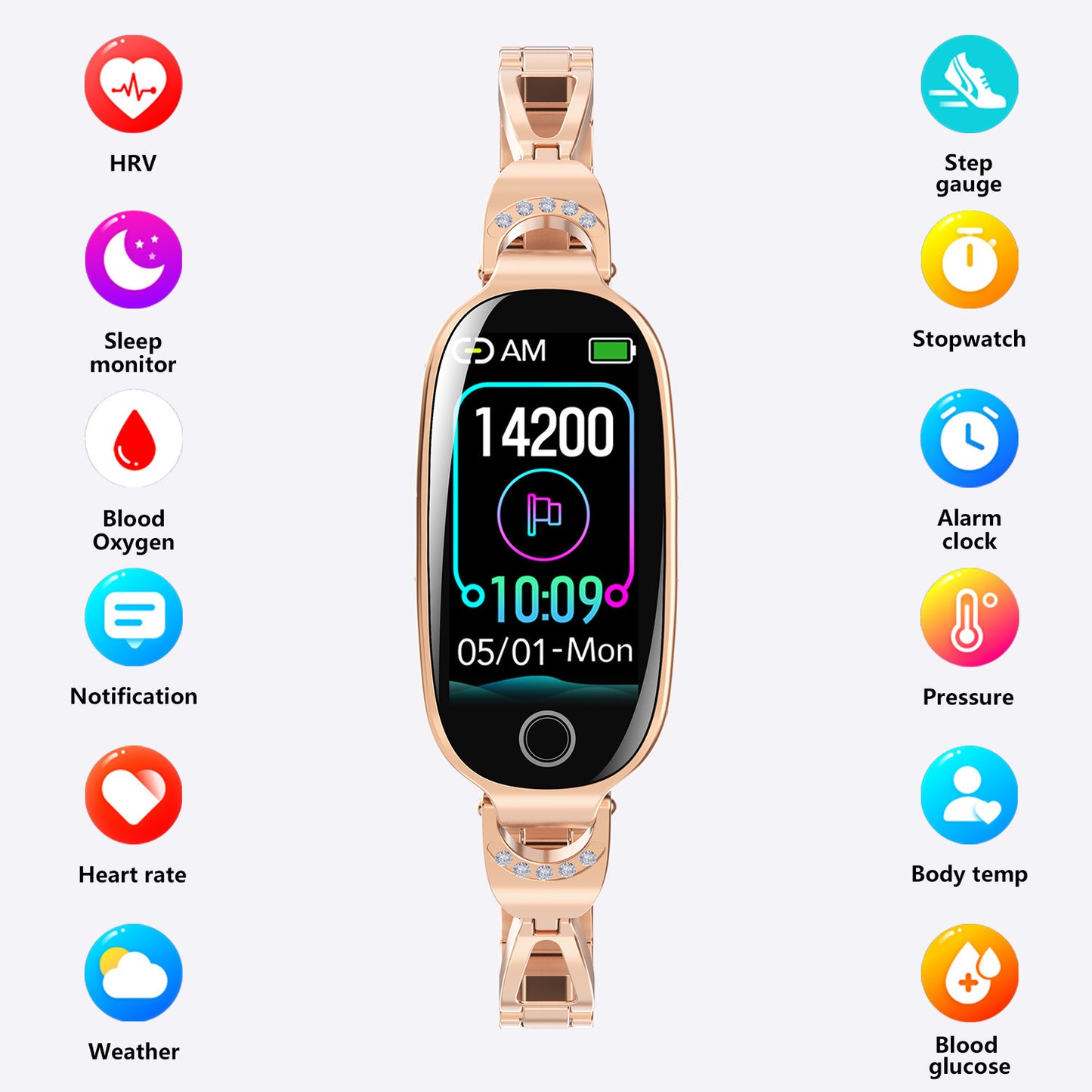 Women’s Smart Health Watch – Glucose & Menstrual Tracker