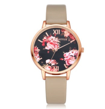 Luxury Rose Gold Women’s Quartz Watch with Leather Strap