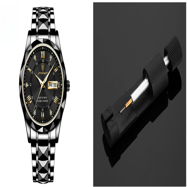 Men’s Slim Waterproof Business Quartz Watch with Double Calendar