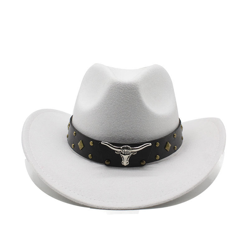 Polyester Retro Jazz Western Cowboy Hat – Vintage Style