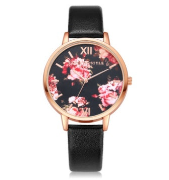 Luxury Rose Gold Women’s Quartz Watch with Leather Strap