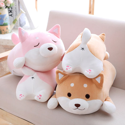 36cm / 55cm Cute Fat Shiba Inu Dog Plush Toy – Soft Stuffed Cartoon Pillow Gift for Kids & Babies