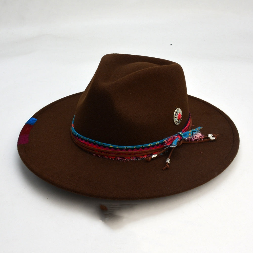 Wool-Like Felt Cap – British Retro Autumn & Winter Woolen Hat