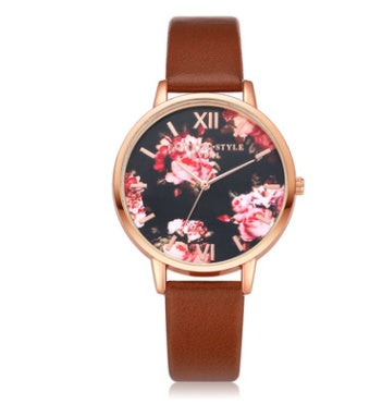 Luxury Rose Gold Women’s Quartz Watch with Leather Strap