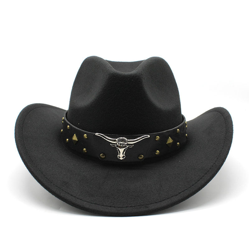 Polyester Retro Jazz Western Cowboy Hat – Vintage Style