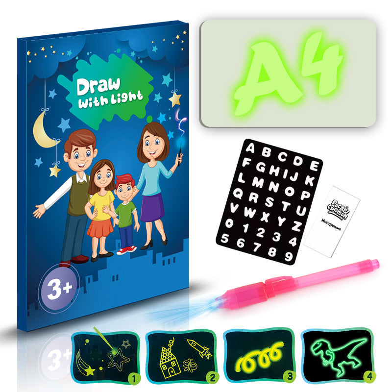 3D Magic Educational Drawing Pad – Kids Sketch Board with 8 Light Effects & Puzzle Fun