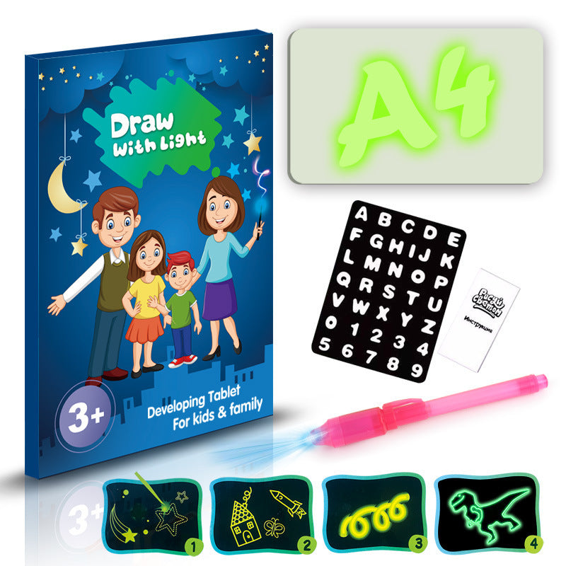3D Magic Educational Drawing Pad – Kids Sketch Board with 8 Light Effects & Puzzle Fun