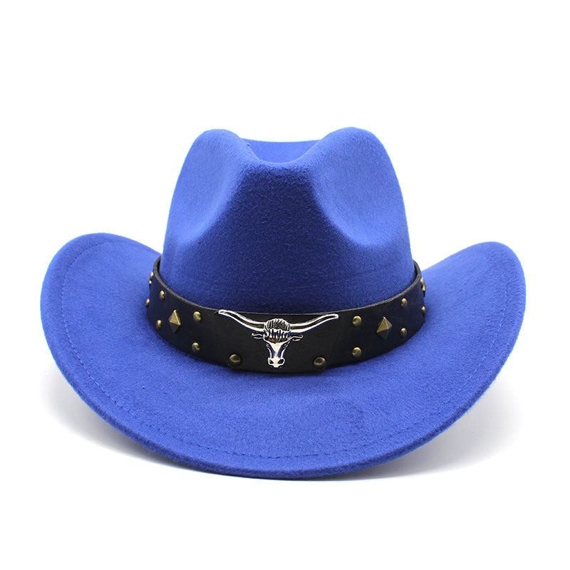 Polyester Retro Jazz Western Cowboy Hat – Vintage Style