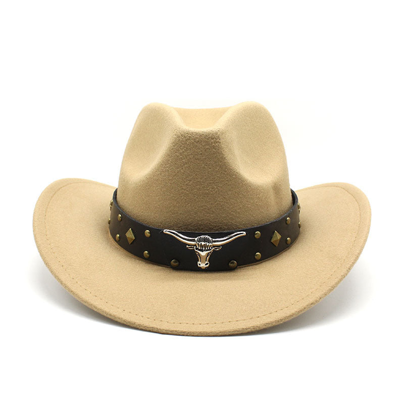 Polyester Retro Jazz Western Cowboy Hat – Vintage Style