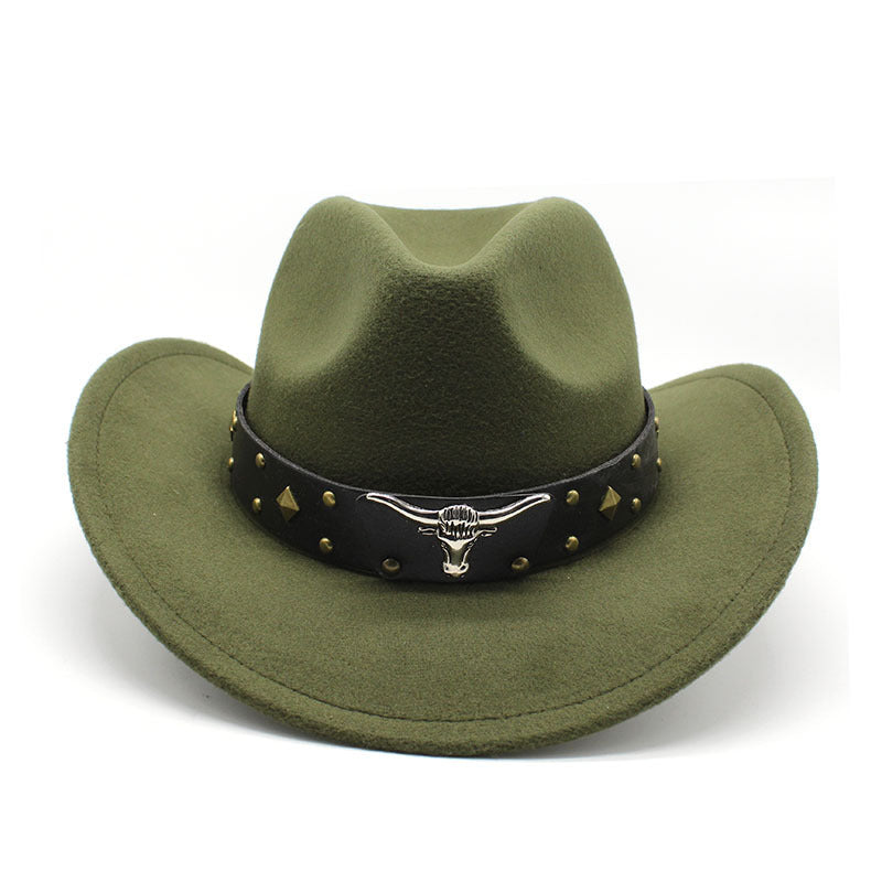 Polyester Retro Jazz Western Cowboy Hat – Vintage Style