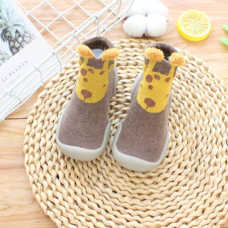 Baby Non-Slip Cotton Floor Socks – Soft Walking Shoes with Cute Animal Designs