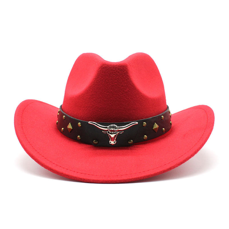 Polyester Retro Jazz Western Cowboy Hat – Vintage Style