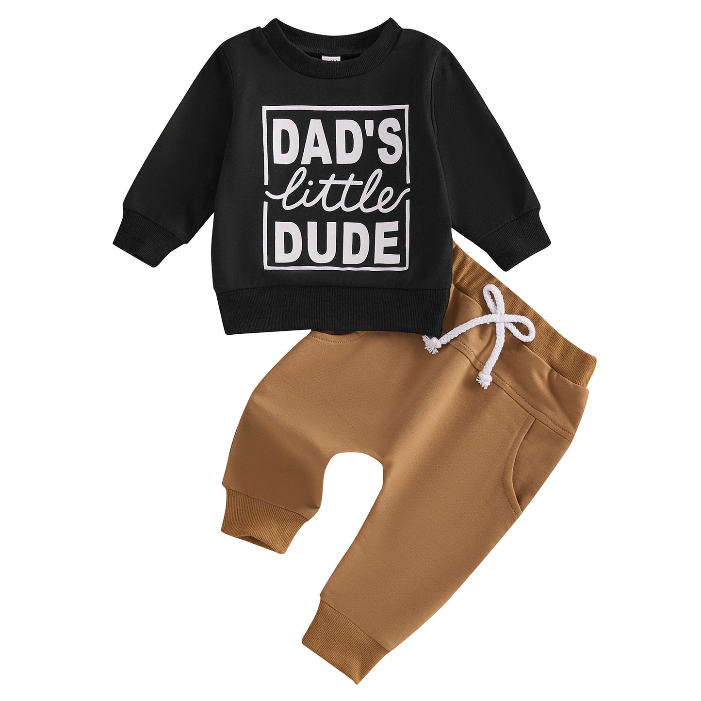 Boys’ Letter Print Sweater & Pants Set