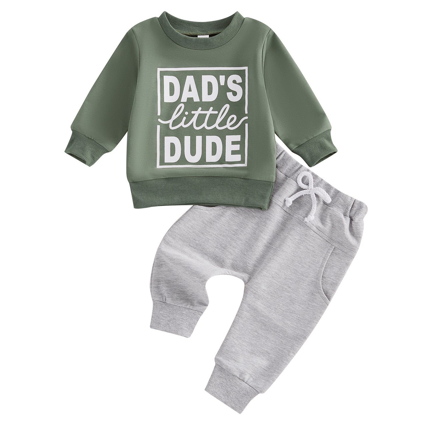 Boys’ Letter Print Sweater & Pants Set