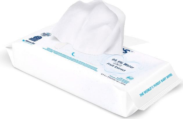 Original Plastic Free Baby Wipes,720 Wet Wipes,99.9% Water Based And Unscented For Sensitive Skin Pack of 12