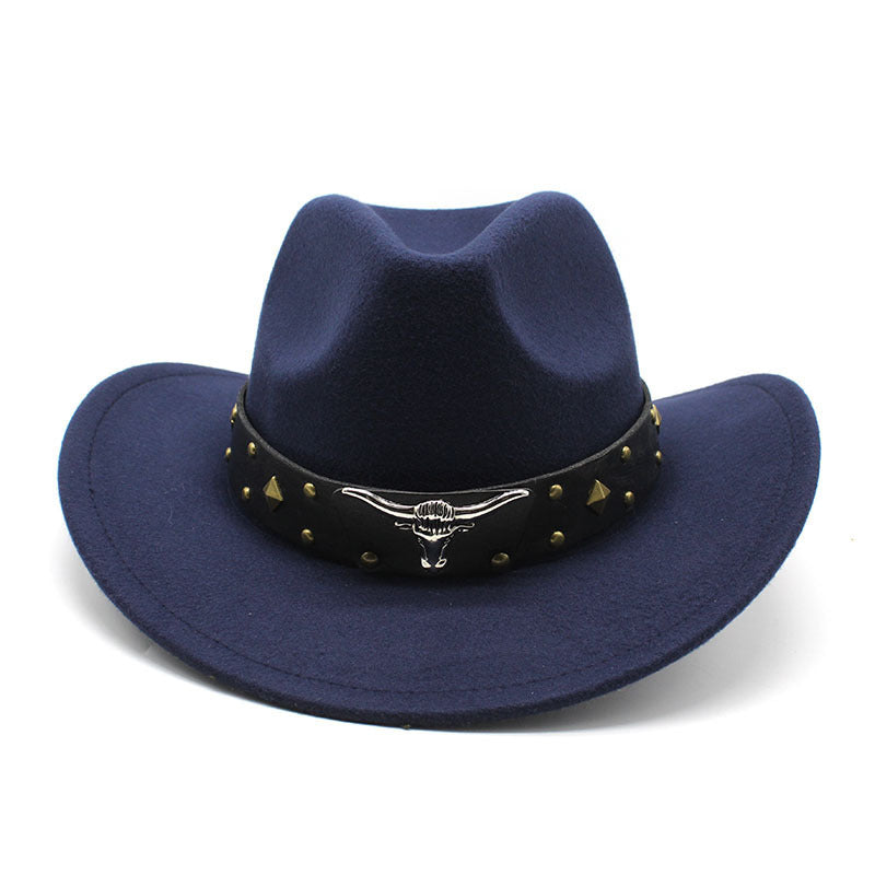 Polyester Retro Jazz Western Cowboy Hat – Vintage Style