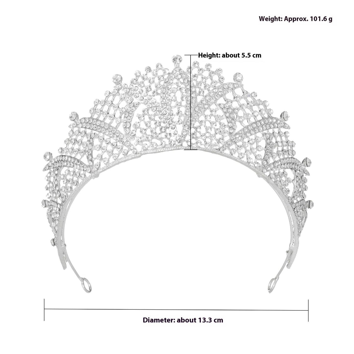 European & American Zircon Crown Headband – Full Diamond Alloy Women’s Hair Accessory