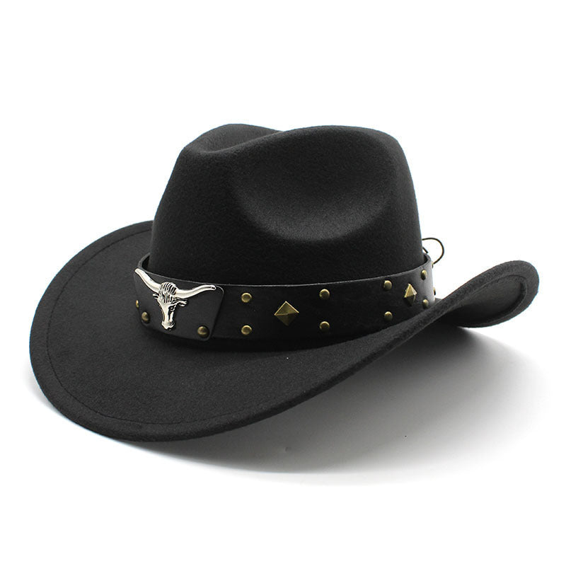 Polyester Retro Jazz Western Cowboy Hat – Vintage Style