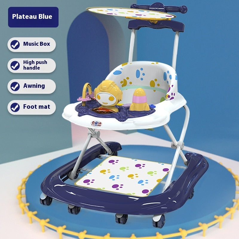 Baby Walker – Multi-functional Hand Push, Anti-O-Leg, Anti-Flip, Convertible Sit & Play