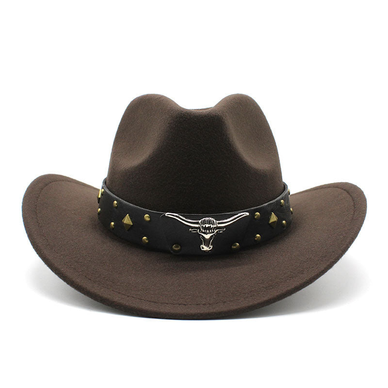 Polyester Retro Jazz Western Cowboy Hat – Vintage Style
