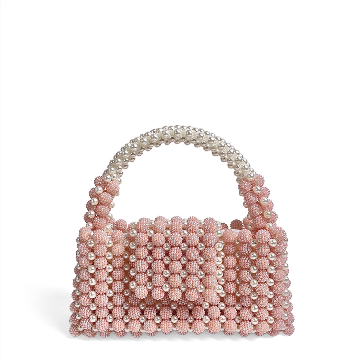 Pink Acrylic Beaded Handbag | حقيبة يد أكريليك خرزية وردية